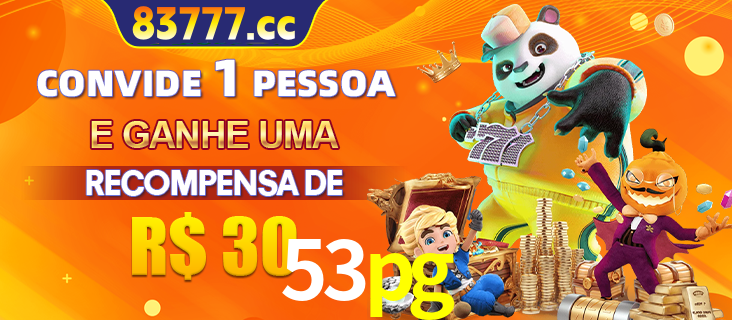 Banner institucional da 53pg sobre parceria de marcas e criação de uma marca de excelência, apresentando os mascotes de jogos populares como o Fortune Tiger.