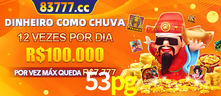 Banner do programa de recompensas Recomende para amigos do 53pg, detalhando os bônus por convidar amigos, com prêmios que chegam a R$288.888.