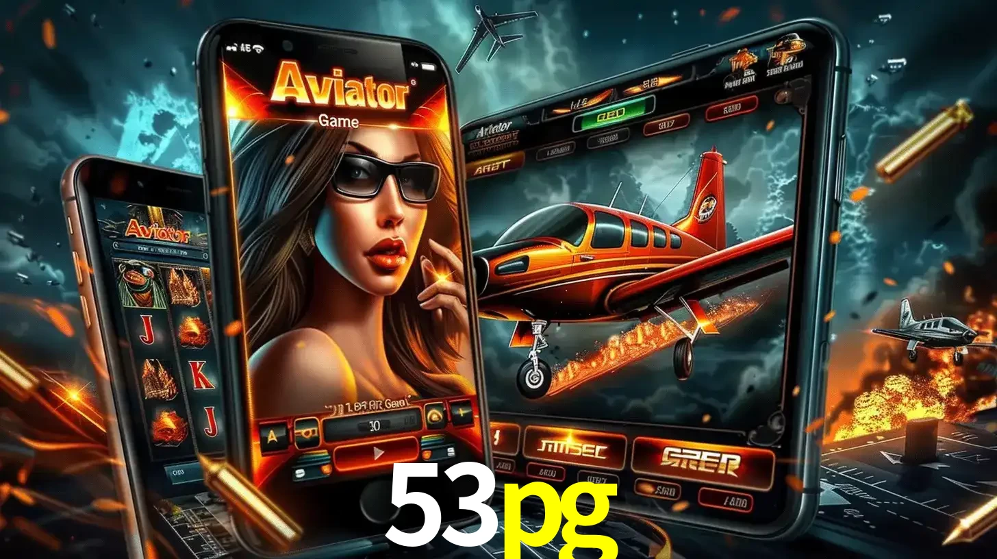 O popular jogo de apostas Aviator exibido em vários celulares e tablets, mostrando a interface emocionante e a ação de voo disponíveis para jogar agora no 53pg.
