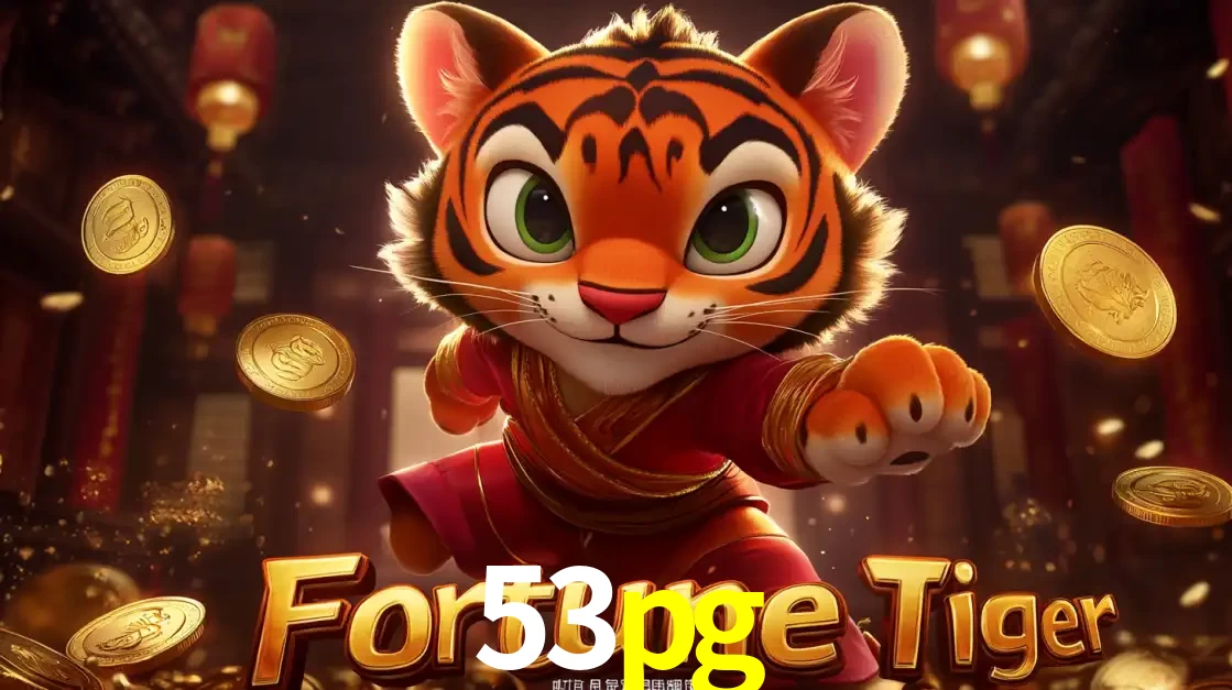 O carismático mascote do jogo de slot Fortune Tiger, um tigre fofo em pose de artes marciais, pronto para trazer sorte e multiplicadores de ganhos no cassino online 53pg.